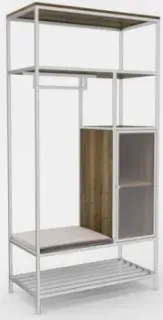 Hype Mebel Босс 120x200 (белый/дуб галифакс олово/велюр серый)