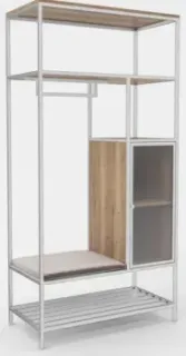 Hype Mebel Босс 120x200 (белый/дуб галифакс натуральный/велюр серый)