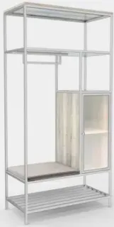 Hype Mebel Босс 120x200 (белый/древесина белая/велюр серый)