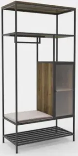 Hype Mebel Босс 100x200 (черный/дуб галифакс олово/велюр серый)