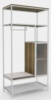 Hype Mebel Босс 100x200 (белый/дуб галифакс олово/велюр серый)