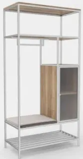 Hype Mebel Босс 100x200 (белый/дуб галифакс натуральный/велюр серый)