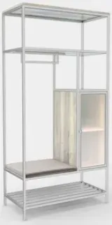 Hype Mebel Босс 100x200 (белый/древесина белая/велюр серый)