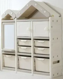 UNIX kids House (7 ящиков, 2 полки с дверцей, серый)