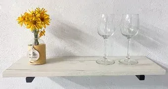 Millwood Настенная с кронштейном 60x20 (дуб белый craft/черный)
