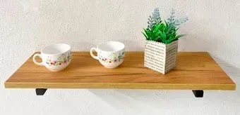 Millwood Настенная с кронштейном 120x20 (дуб золотой craft/черный)