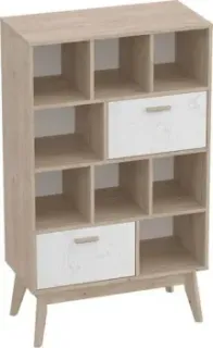 Мебельград Калгари 80x40x135 (айс 06/дуб натуральный светлый)