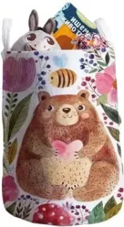 JoyArty Добрый медведь в цветах toba_14555