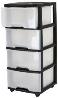Keter Drawer System 4X20L (прозрачный/черный)