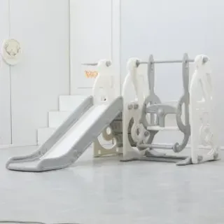 UNIX kids Music с горкой с качелями Grey