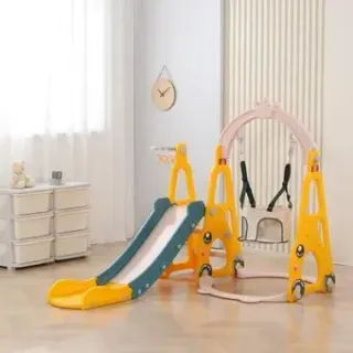 UNIX kids Funny Car с горкой с качелями Yellow