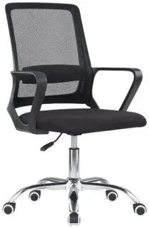 SitZone U-0385 CH (черный, крестовина хром, без подголовника)