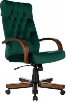 Бюрократ T-9928WALNUT Fabric (зеленый Italia Green/дерево)