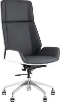 TopChairs Crown SN A312 8386-16 White Back (серый/голубой)