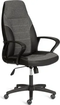 TetChair Inter 24 кожзам/ткань (черный/серый, 36-6/207/TW-12/TW-11)