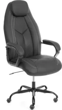 TetChair Boss metalBL кожзам (черный, 36-6)