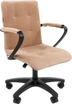 CHAIRMAN 030 (ткань, Т-10 бежевый/пластик/ролик PU)
