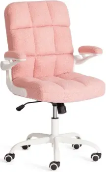 TetChair Lugano Wh (ткань teddy, розовый)