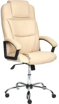 TetChair Bergamo хром/кожзам (бежевый)