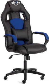 TetChair Driver (иск.кожа/ткань, черный/синий)