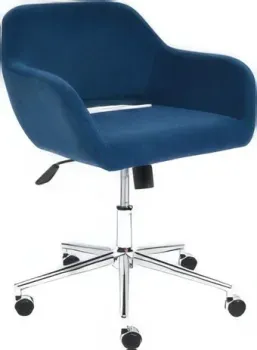 TetChair Modena хром (флок, синий 32)