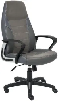 TetChair Inter (искусственная кожа, флок, ткань, серый/металлик)