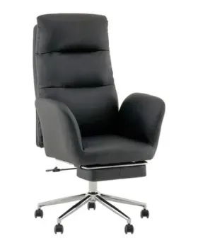 TopChairs Solid с оттоманкой DD-004-OT (черный)