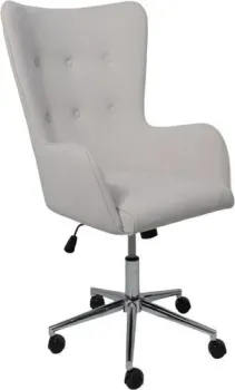 AksHome Bella XL Chrome (Kiton 701 Antarctica/велюр/белый антарктида)