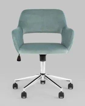 Stool Group Ross chrome velvet Olive 61 (велюр серо-зеленый)