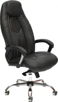 TetChair Boss Lux (кожзам/хром, черный)