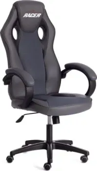 TetChair Racer Gt New (кож/зам/ткань, металлик/серый, 36/12)