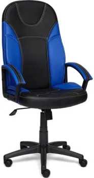 TetChair Twister (иск.кожа, черный/синий)