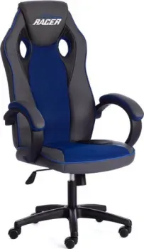 TetChair Racer (иск.кожа/ткань, металлик/синий)