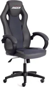 TetChair Racer (иск.кожа/ткань, металлик/серый)