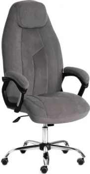 TetChair Boss (флок, серый/серый перфорированный)