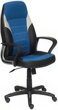 TetChair Inter (экокожа/ткань, черный/синий/серый)