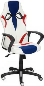 TetChair Runner (иск. кожа/ткань (белый/синий/красный)