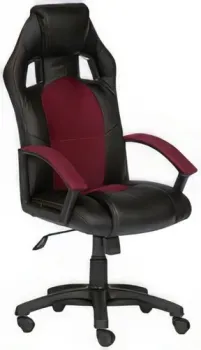 TetChair Driver (экокожа/ткань, черный/бордовый)