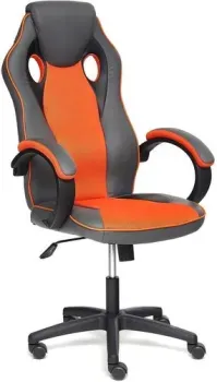 TetChair Racer Gt (иск. кожа/ткань, металлик/оранжевый)