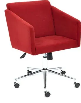 TetChair Milan (флок/хром, бордовый)