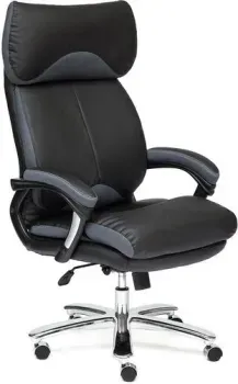 TetChair Grand (иск. кожа/ткань, черный/серый)