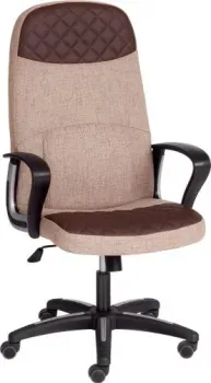 TetChair Advance (флок/кож/зам, светло-коричневый/коричневый)