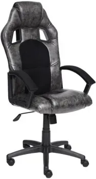 TetChair Driver (экокожа/ткань, серый/черный)