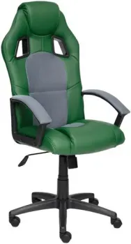 TetChair Driver (экокожа/ткань, зеленый/серый)