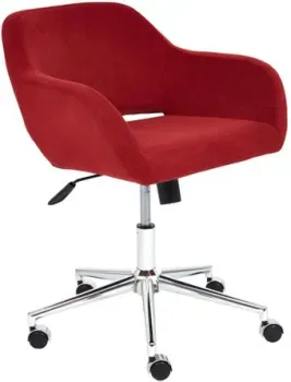 TetChair Modena (флок, хром/бордо)