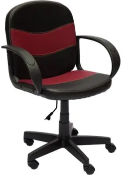 TetChair Багги, экокожа (черный/красный)