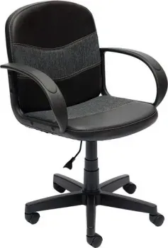 TetChair Багги, экокожа-ткань (черный/серый)