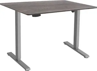 ErgoSmart Wooden Electric Desk Slim 1300х750х27 мм (скошенный край, дуб галифакс/серый)