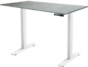 ErgoSmart Manual Desk Compact FR 1380х800х18 мм (ЛДСП бетон Чикаго/белый)