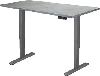 ErgoSmart Unique Ergo Desk 1360x800x36мм (бетон Чикаго светло-сер./черный)